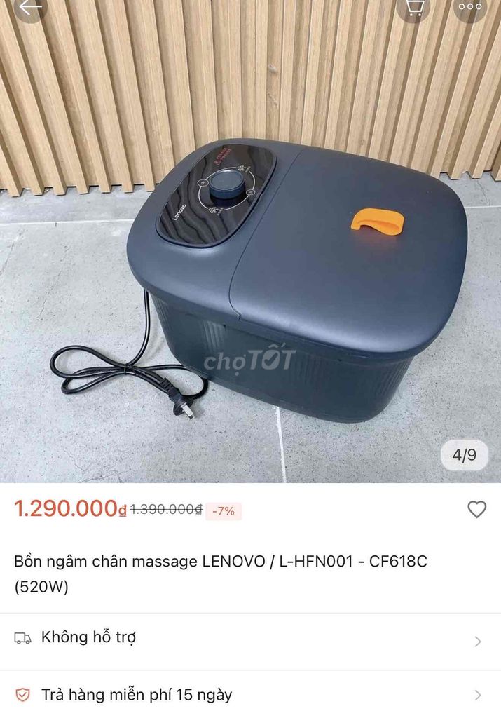Bồn ngâm chân massage Lenovo L-HFN001. Mua bán Nội thất, đồ gia dụng khác tại Quận Phú Nhuận Tp Hồ Chí Minh được đăng bởi Tuan hình 1