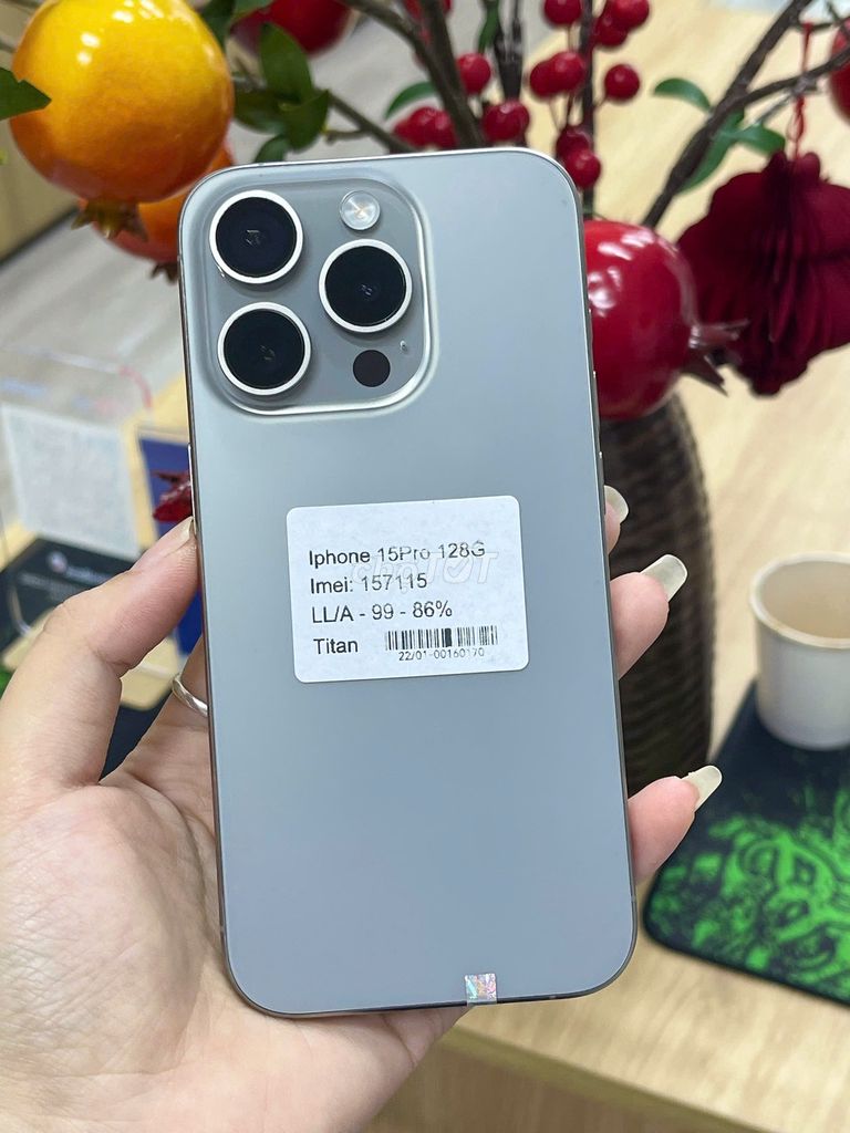 🍏 Iphone 15Pro 128G  Titan  Máy  99 pin zin 86%. Mua bán Điện thoại tại Quận Liên Chiểu Đà Nẵng được đăng bởi Gia Minh Shop hình 1