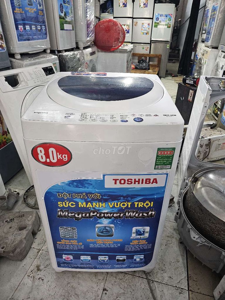 Máy giặt toshiba 8kg lồng đứng, giặt vắt êm