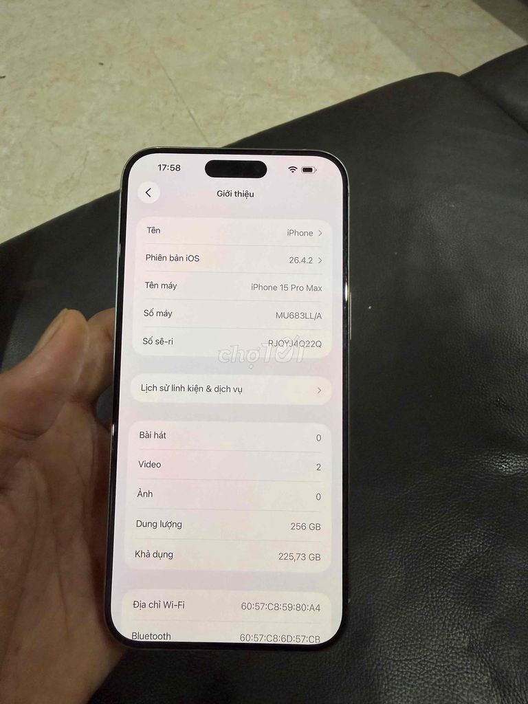 iPhone 15 Pro Max 256GB Bạc Mỹ. Mua bán Điện thoại tại Huyện Thanh Trì Hà Nội được đăng bởi Ngọc HN hình 1