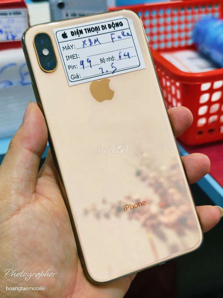 iPhone Xs Max 64GB Vàng Đã qua sử dụng. Mua bán Điện thoại tại Quận Tân Bình Tp Hồ Chí Minh được đăng bởi Táo Bán Lổ hình 1