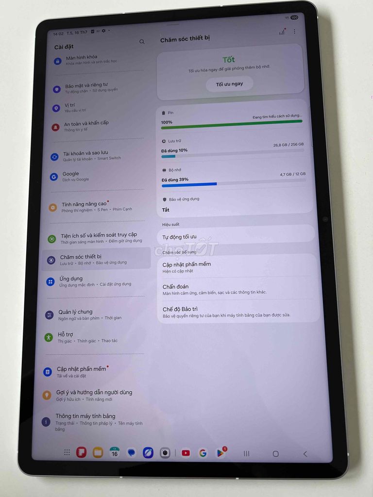 Samsung Tab S10 FE Plus, còn bh 11 tháng. Mua bán Máy tính bảng tại Quận Bắc Từ Liêm Hà Nội được đăng bởi duy hoàng hình 1