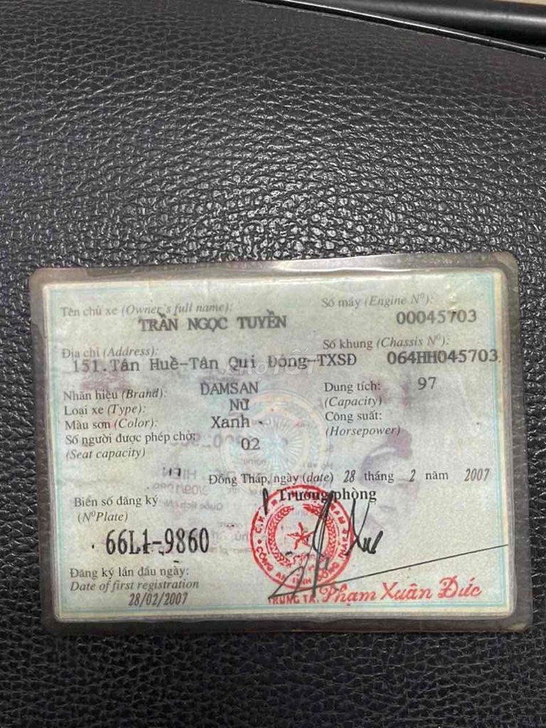 WAVE NHẬP HÀN QUỐC 2007 BS 66 CÓ GL ĐỖI XE KHÁC. Mua bán Xe máy tại Huyện Hóc Môn Tp Hồ Chí Minh được đăng bởi Khaianh  hình 11