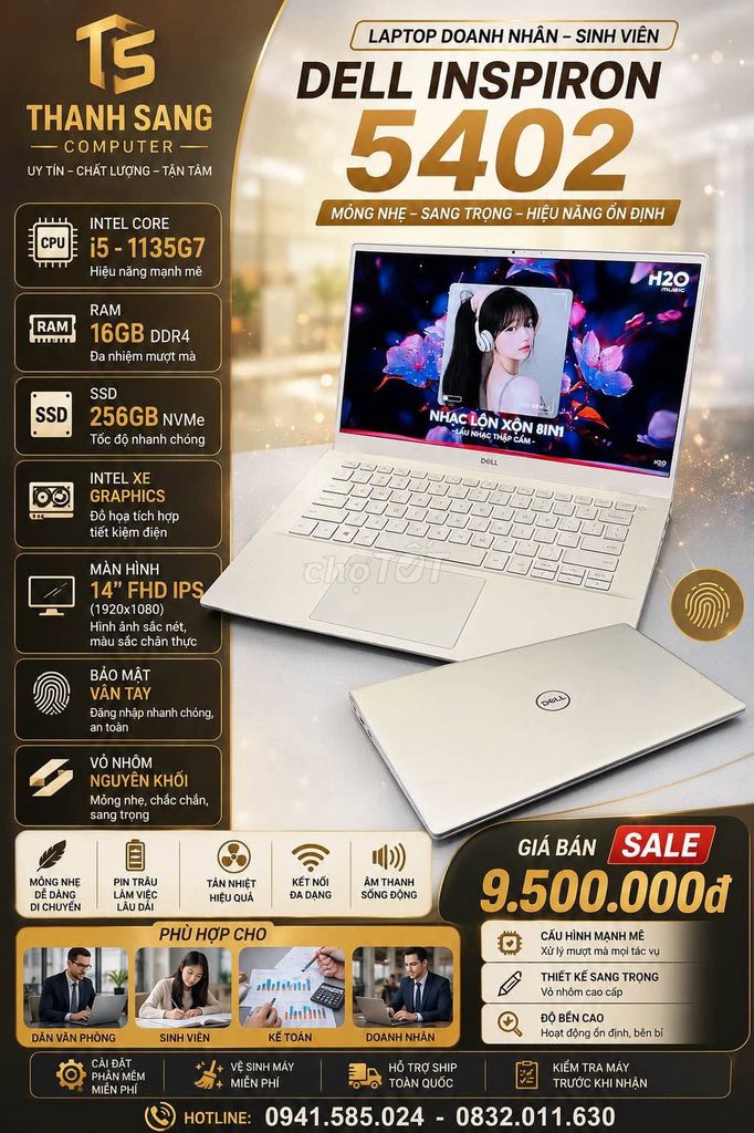 Dell Inspiron 5402 i5-1135G7 14 inch 16GB/256GB Like New. Mua bán Laptop tại Huyện Cái Nước Cà Mau được đăng bởi Hội Đồ Điện Tử hình 1