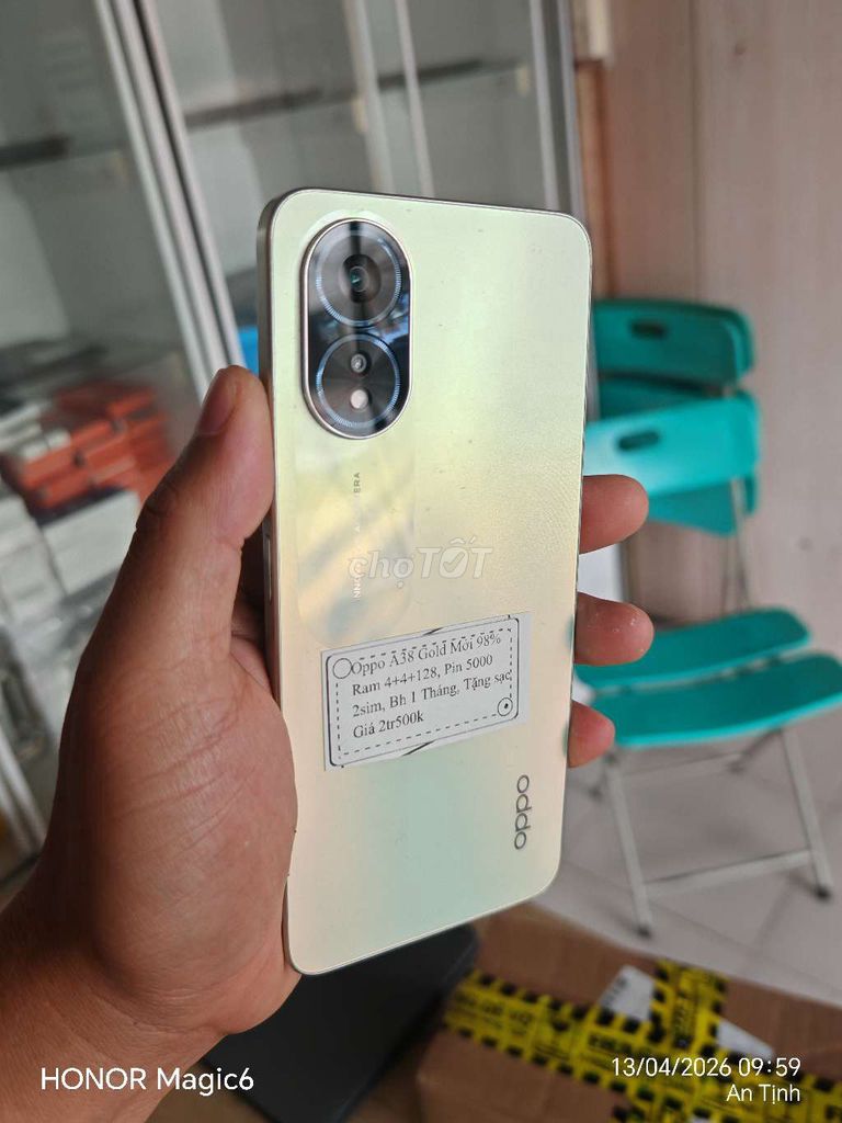 Oppo A38 Gold R4+4+128 Pin5000 zin đẹp. Mua bán Điện thoại tại Huyện Trảng Bàng Tây Ninh được đăng bởi Sun Mobile Shop Điện Thoại Trảng Bàng Tây Ninh 01 hình 1