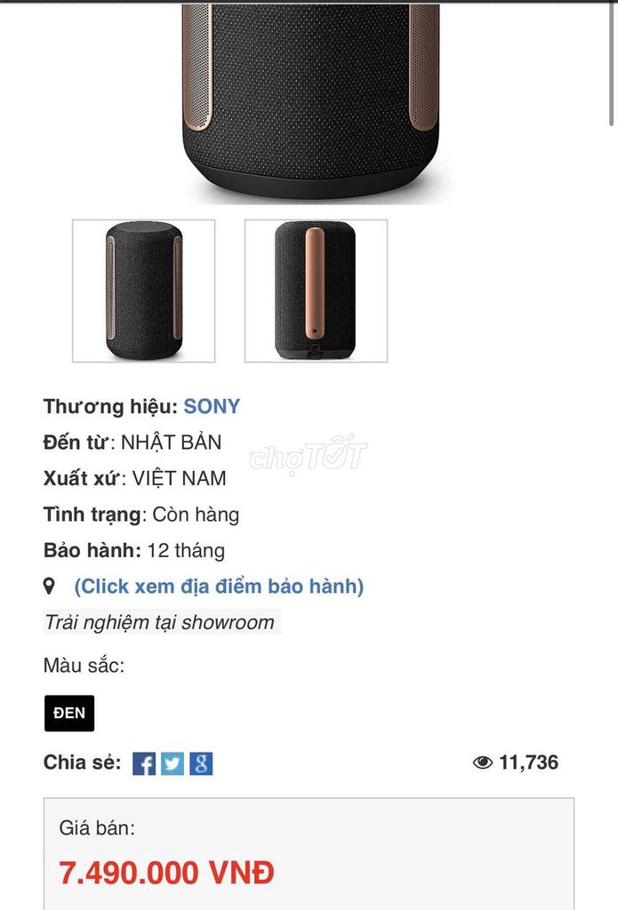 Loa Sony SRS-RA3000 Đen. Mua bán Tivi, Âm thanh tại Quận Thanh Xuân Hà Nội được đăng bởi Hoàng Mạnh Quân hình 1