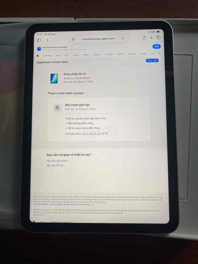 Apple iPad A16 Wifi Bạc 128GB. Mua bán Máy tính bảng tại Quận Bình Thạnh Tp Hồ Chí Minh được đăng bởi TH Pro  hình 1