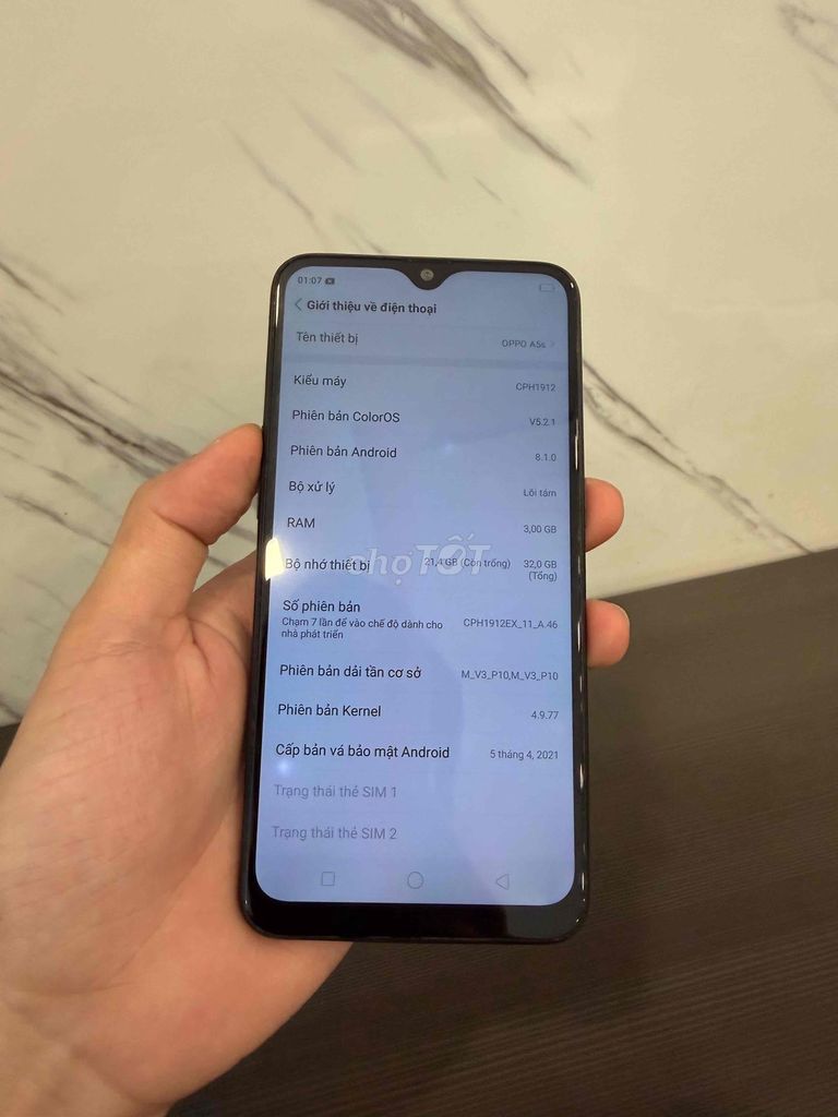 Oppo A5s 32GB Đen. Mua bán Điện thoại tại Thành phố Bến Tre Bến Tre được đăng bởi Nguyễn Nhựt Kha hình 1