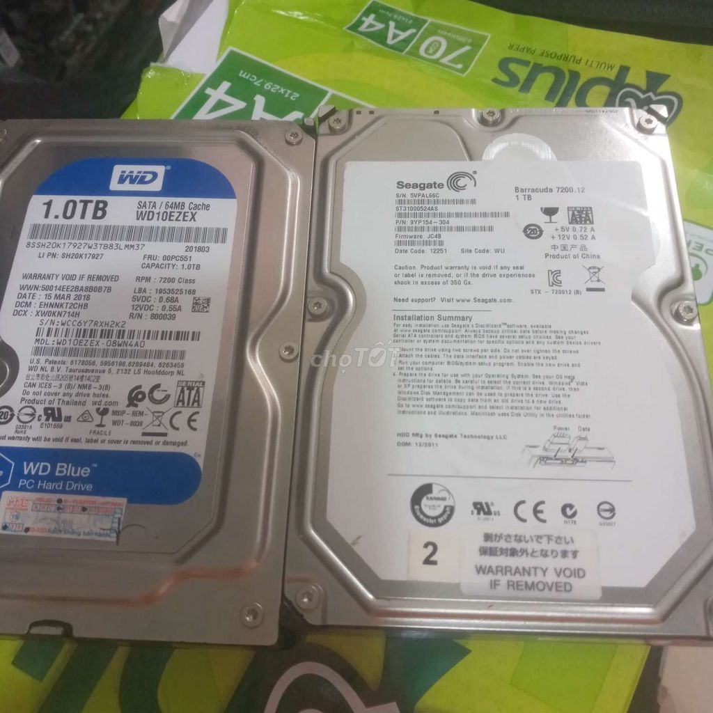 Bán  100 HDD 1T   500GB PC .SỨC KHỎE TỐT