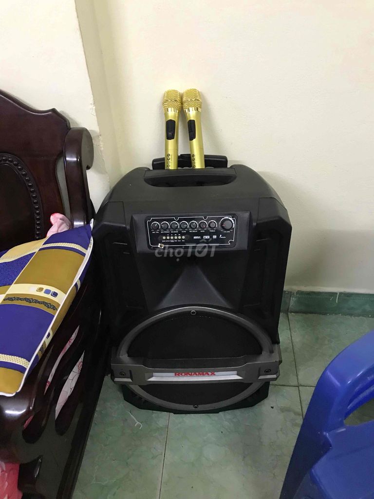 Loa kéo Ronamax T15 bass 40 2 mic cực hay