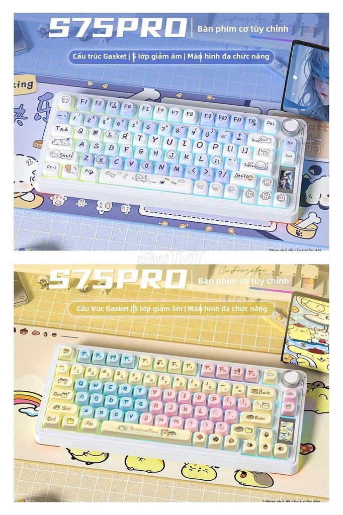 Bàn phím cơ Bluetooth Aula S75 Pro Mới nguyên hộp. Mua bán Phụ kiện (Màn hình, Chuột...) tại Quận Hoàng Mai Hà Nội được đăng bởi Hoang N hình 1