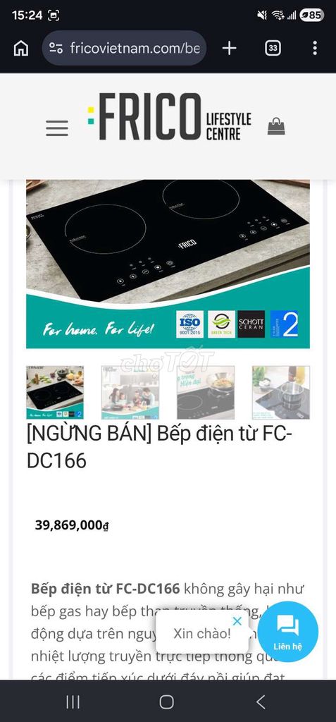 Bếp từ cao cấp FRICO F166 còn bảo hành Hãng. Mua bán Bếp, lò, đồ điện nhà bếp tại Thành phố Thủ Đức Tp Hồ Chí Minh được đăng bởi Duong Pham hình 1