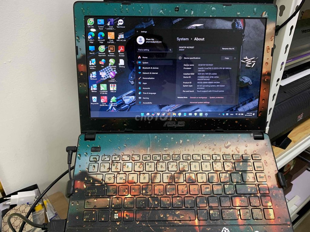 laptop Asus i3 8GB Windows 11 Pro. Mua bán Laptop tại Quận Đống Đa Hà Nội được đăng bởi 82 phố Yên Lãng bv nội tiết  hình 1
