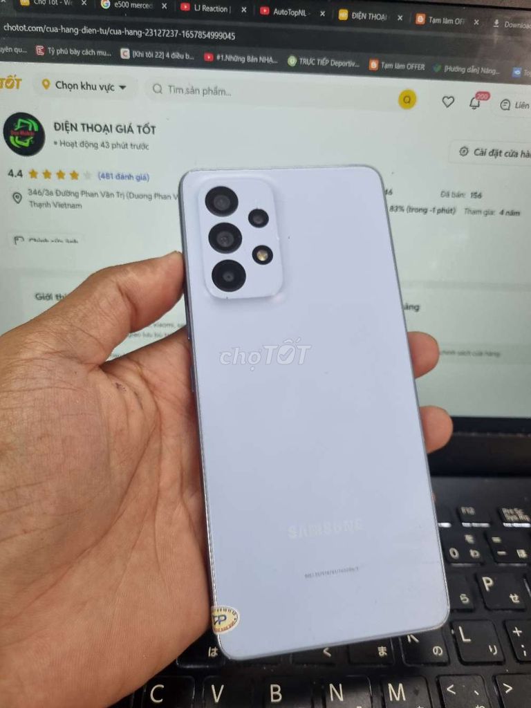 SAMSUNG A53 5G 8GB.128GB PIN 5000 ZIN FULL CN. Mua bán Điện thoại tại Quận Bình Thạnh Tp Hồ Chí Minh được đăng bởi Dân Mobile hình 1