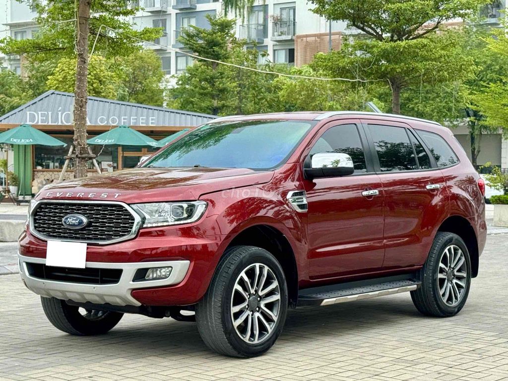 Ford Everest Titanium 1 cầu 2021 Đỏ 8 vạn km