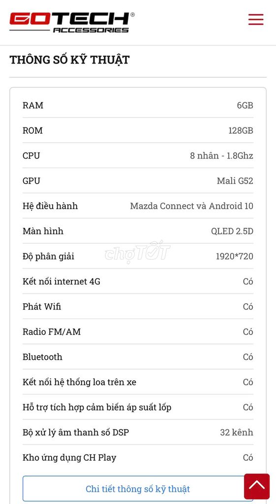 MÀN HÌNH Ô TÔ THÔNG MINH GOTECH GT MAZDA LIMITED. Mua bán Phụ tùng xe tại Quận Bình Thạnh Tp Hồ Chí Minh được đăng bởi Diemnth hình 12