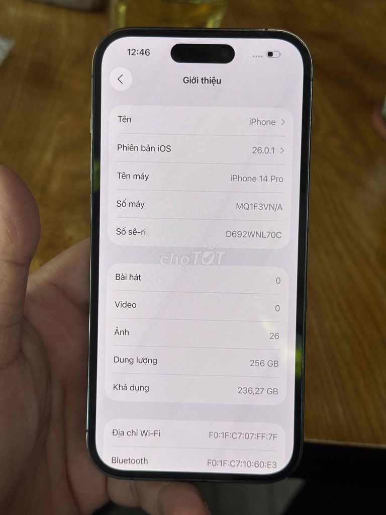 Apple iPhone 14 Pro 256GB Tím. Mua bán Điện thoại tại Thành phố Thuận An Bình Dương được đăng bởi Trung Apple Ko bán góp hình 1