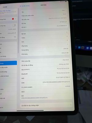 iPad pro ( 2018 ) 12.9in 256Gb Wifi + 4G