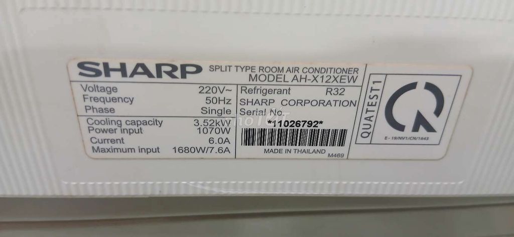 Máy lạnh Sharp AH-X12XEW 1.5 HP. Mua bán Máy lạnh, điều hoà tại Quận 8 Tp Hồ Chí Minh được đăng bởi tam nguyen hình 1