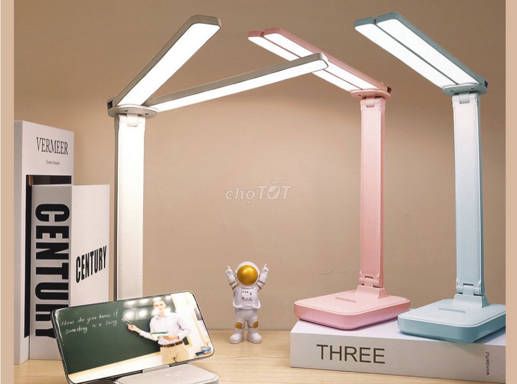 Đèn Led Để Bàn D20 2 Cánh Có Cảm Ứng 3 Chế Độ sáng