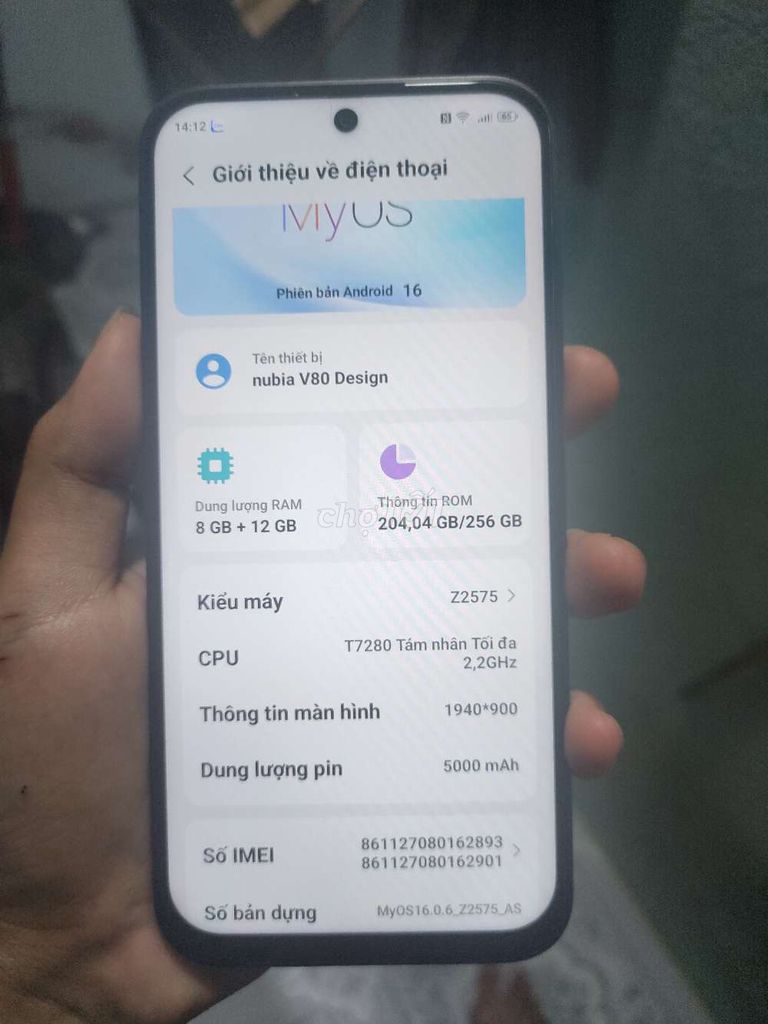 Nubia V80 Design Đen 8GB/256GB. Mua bán Điện thoại tại Thành phố Thủ Đức Tp Hồ Chí Minh được đăng bởi Bảo Huy Bùi hình 1