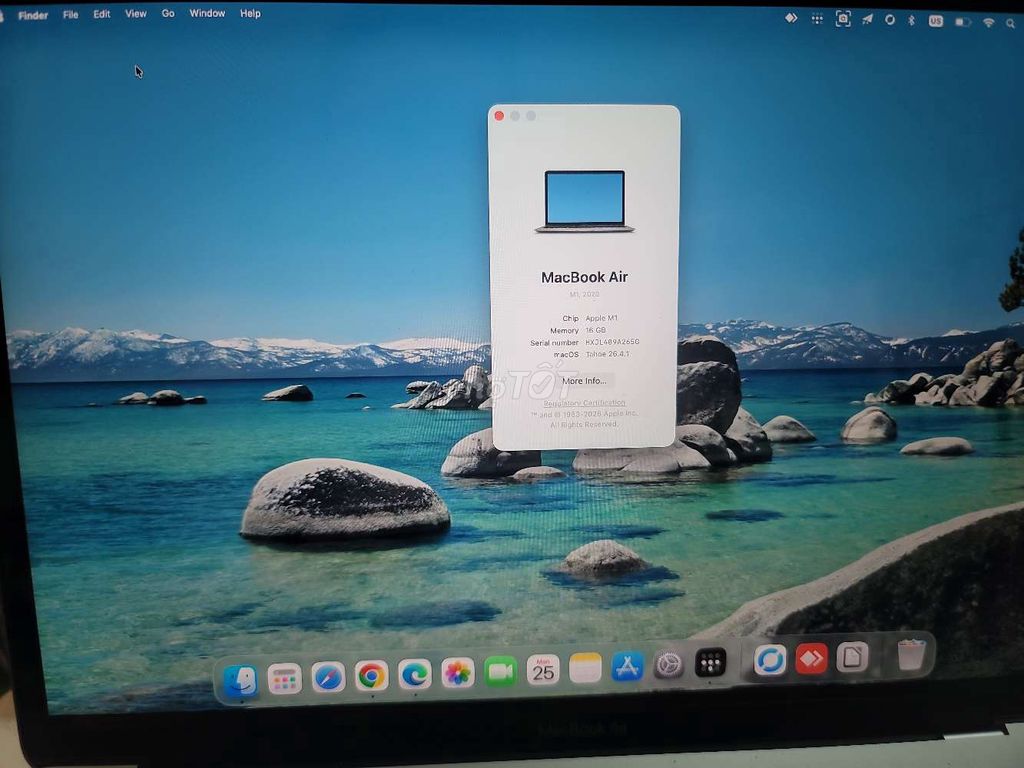 Apple Macbook Air M1 16GB/256GB. Mua bán Laptop tại Quận 5 Tp Hồ Chí Minh được đăng bởi Teddy hình 1