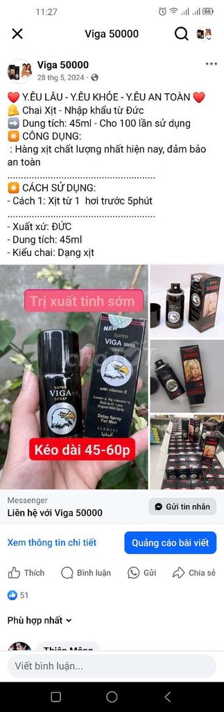 nước hoa thơm (Lâu ra chơi 40-60p)