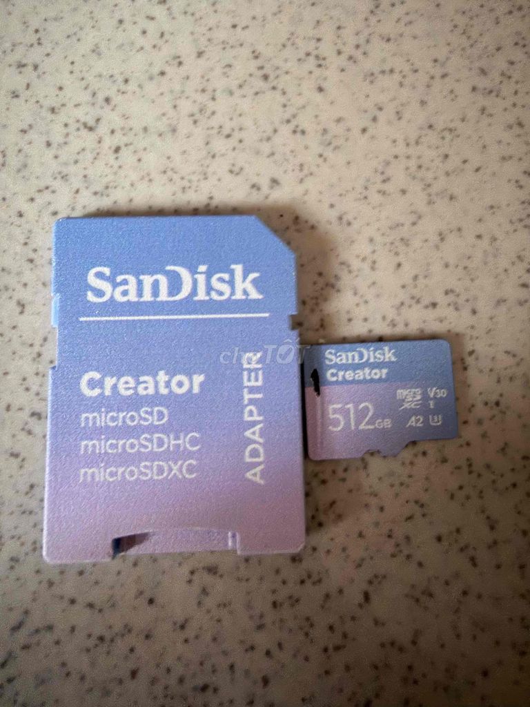Thẻ nhớ SanDisk Creator 512GB V30. Mua bán Phụ kiện (Màn hình, Chuột...) tại Thành phố Thủ Đức Tp Hồ Chí Minh được đăng bởi Đinh Anh Tài hình 1