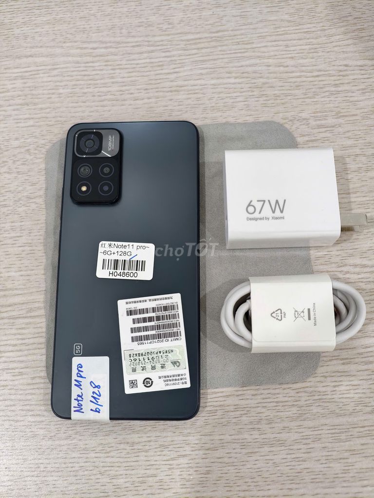 Redmi Note 11 Pro 5G Q.TẾ 6/128 kèm sạc 67w có COD. Mua bán Điện thoại tại Quận Ba Đình Hà Nội được đăng bởi Android Top hình 1