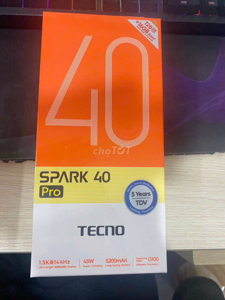 TECNO SPARK 40 Pro Xanh mới nguyên seal. Mua bán Điện thoại tại Quận 10 Tp Hồ Chí Minh được đăng bởi Phạm Xuân Tú hình 1