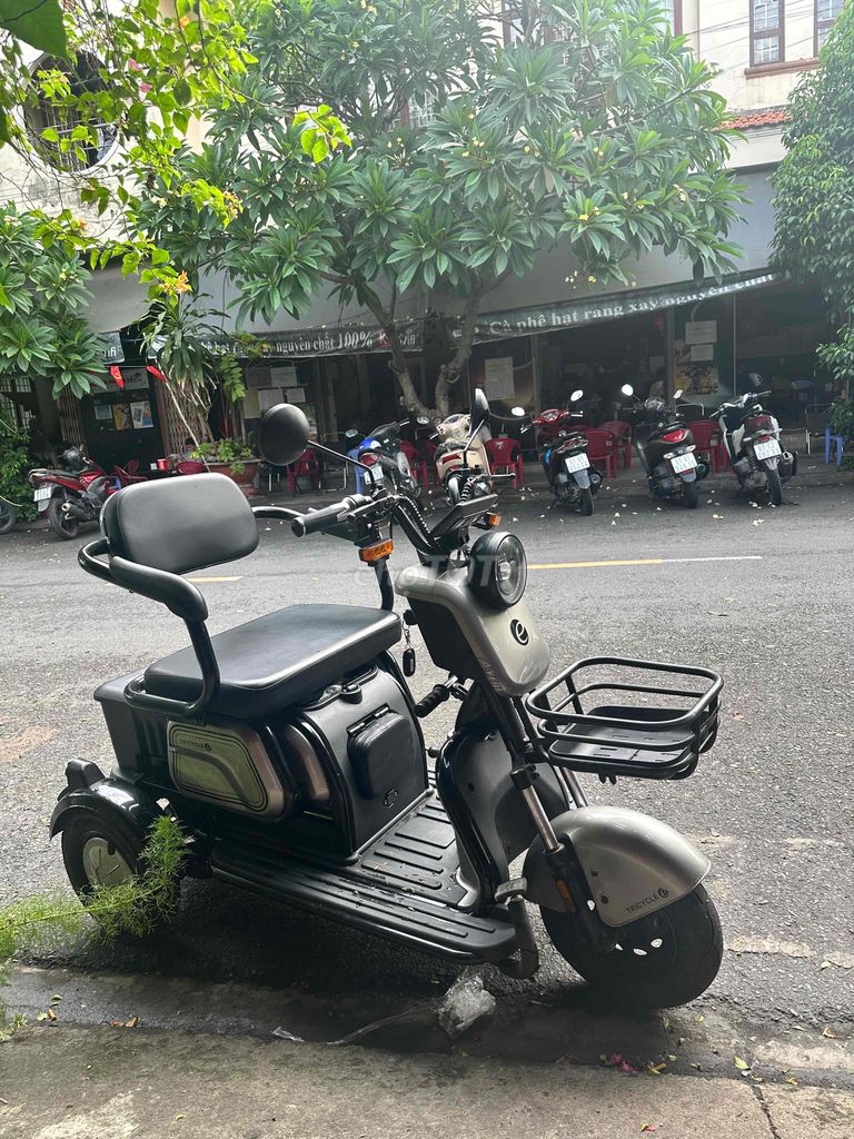 xe ba bánh điện dành cho người già.
