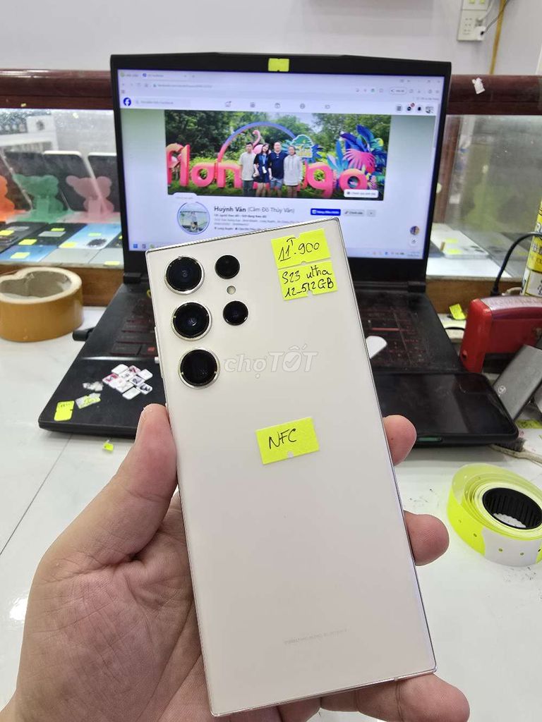 Samsung S23 Ultra 12GB/512GB Trắng. Mua bán Điện thoại tại Thành phố Long Xuyên An Giang được đăng bởi Facebook Cầm Đồ Thúy Vân hình 1