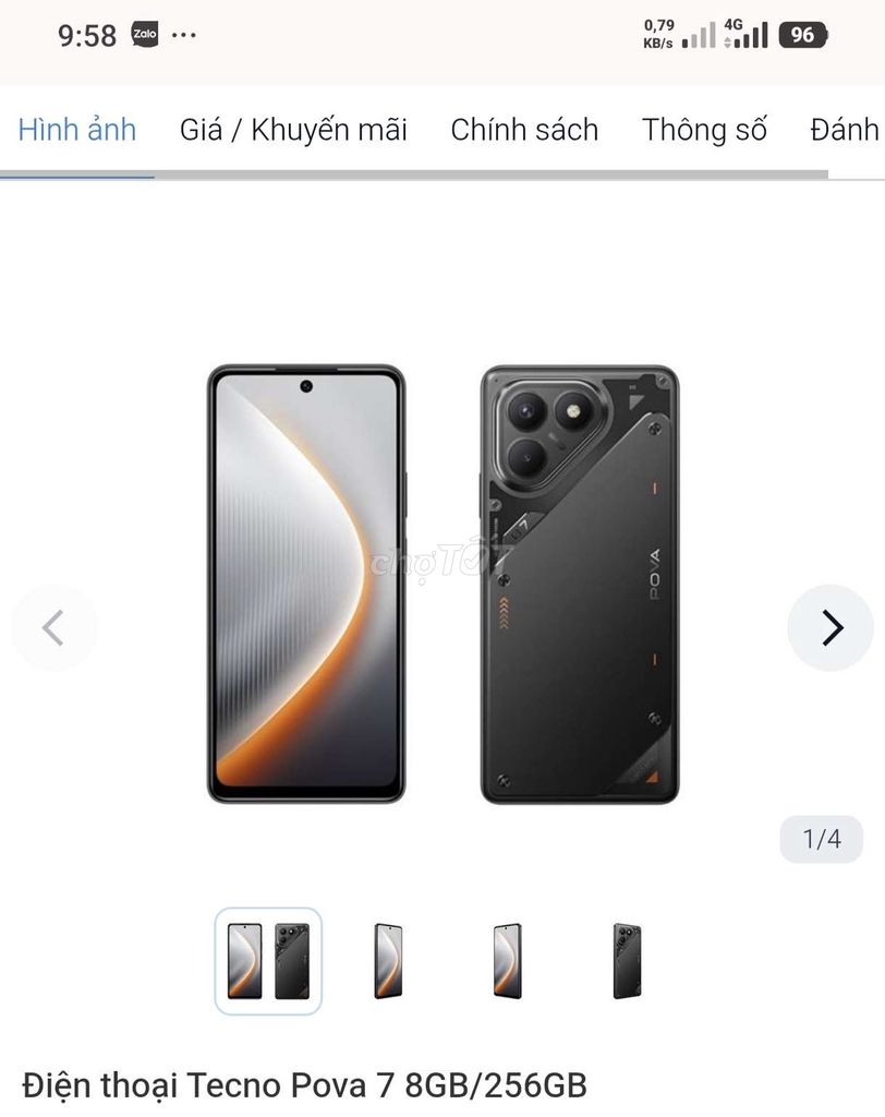 Tecno Pova 7 256GB Đen. Mua bán Điện thoại tại Thành phố Sóc Trăng Sóc Trăng được đăng bởi Minh Tran hình 1
