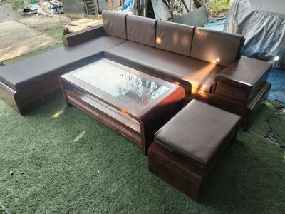 Thanh lý bộ sofa góc L gỗ sồi giá rẻ. Mua bán Bàn ghế tại Huyện Bình Chánh Tp Hồ Chí Minh được đăng bởi Minh Nhut