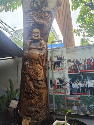 Tượng Phật Di Lạt trên cây bonsai quý. Mua bán Cây cảnh, đồ trang trí tại Huyện Hóc Môn Tp Hồ Chí Minh được đăng bởi Tien