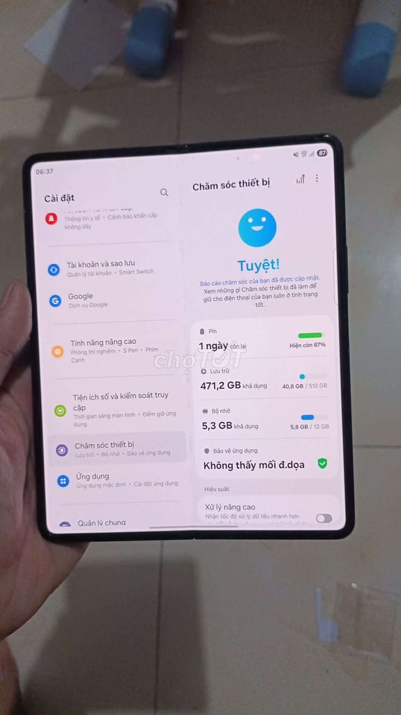 Samsung Z Fold 3 5G 256GB Đen Like New. Mua bán Điện thoại tại Huyện Yên Phong Bắc Ninh được đăng bởi nguyễn bá trọng hình 1