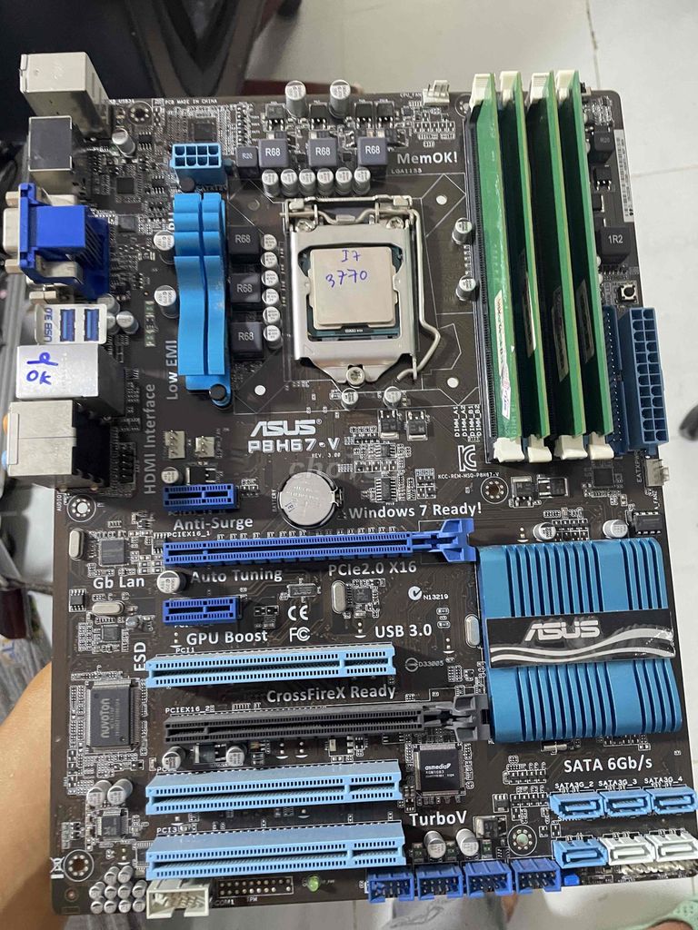 Mainboard ASUS P8H67-V i7-3770 16GB DDR3. Mua bán Linh kiện (RAM, Card...) tại Quận Gò Vấp Tp Hồ Chí Minh được đăng bởi Nguyễn Đức hình 1