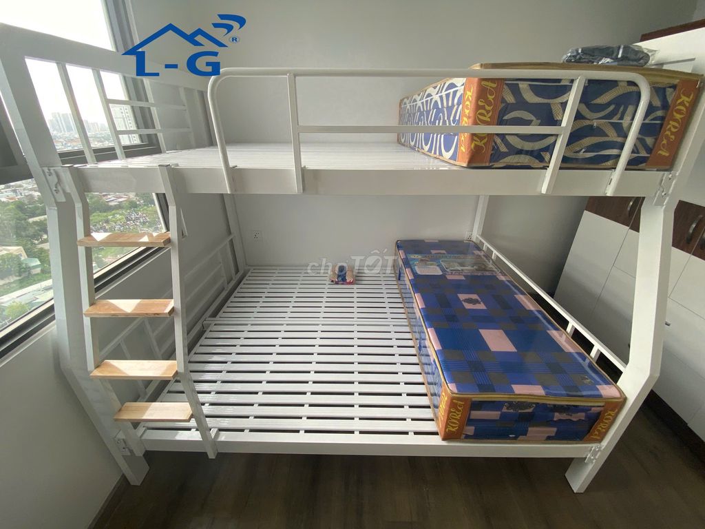 Giường tầng Sắt Trắng 1m7x2m Sơn tĩnh điện. Mua bán Giường, chăn ga gối nệm tại Thành phố Thuận An Bình Dương được đăng bởi Tủ nhựa Bình Dương hình 1