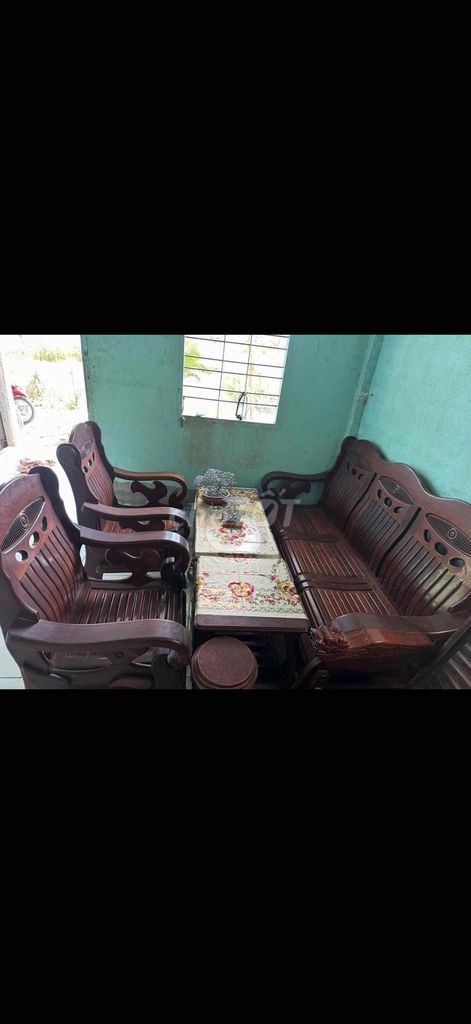 Bộ salon gỗ 7 món nâu ghế thư giãn. Mua bán Bàn ghế tại Huyện Cần Giờ Tp Hồ Chí Minh được đăng bởi Thảo Nguyênn hình 1