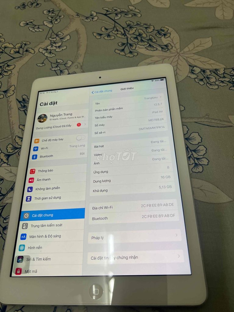 Không dùng mình bán ipad air