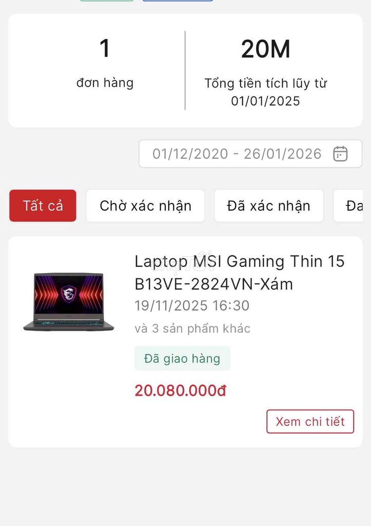 MSI Gaming Thin 15 i5-13420H 16GB. Mua bán Laptop tại Thành phố Thủ Đức Tp Hồ Chí Minh được đăng bởi Trương  hình 1