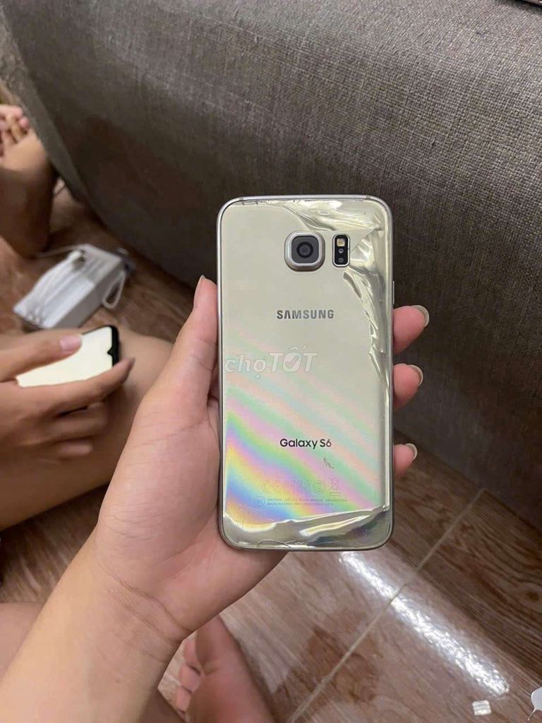 Samsung Galaxy S6, 3/32g, full, nứt kính. Mua bán Điện thoại tại Thành phố Thủ Dầu Một Bình Dương được đăng bởi Phước Mobile hình 1