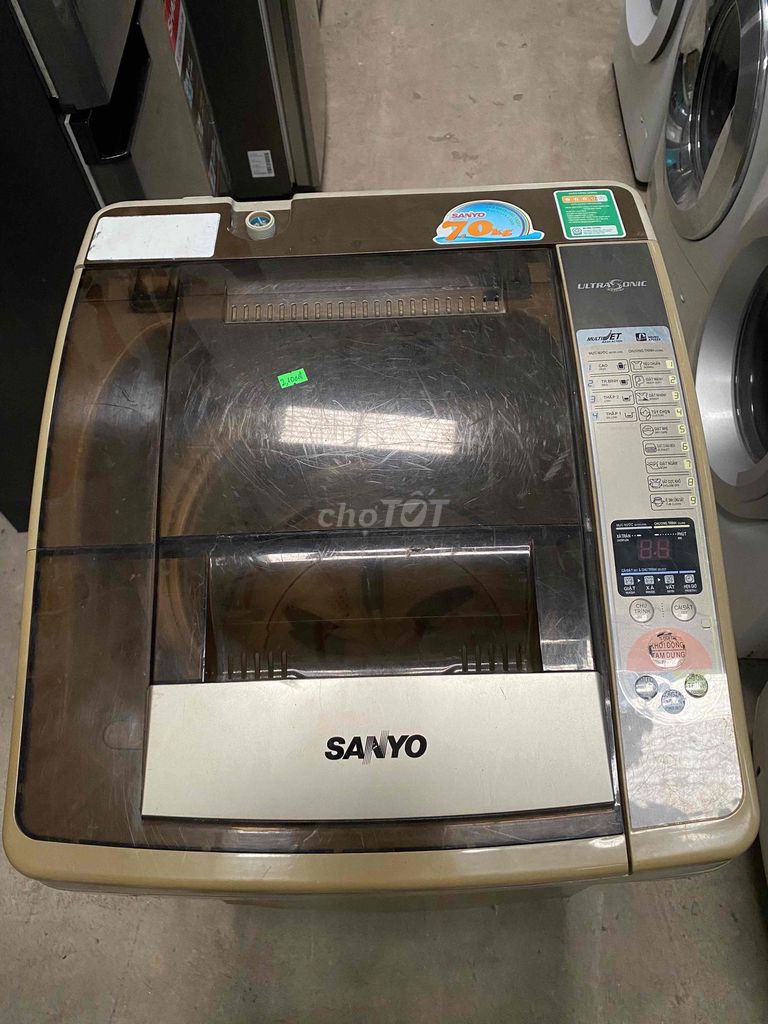 Máy giặt Sanyo 7kg Nâu tiết kiệm điện nước. Mua bán Máy giặt tại Quận Hoàng Mai Hà Nội được đăng bởi điện lạnh chữ tín hình 1
