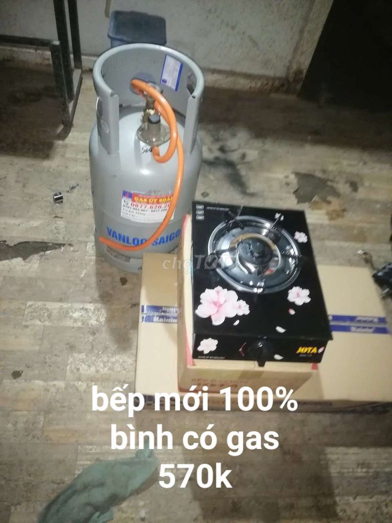 Bếp và bình, có gas