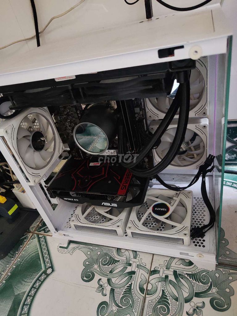 Vỏ case PC Trắng Kèm 5 fan LED Mất kính hông. Mua bán Linh kiện (RAM, Card...) tại Quận Hai Bà Trưng Hà Nội được đăng bởi Hiếu  hình 1