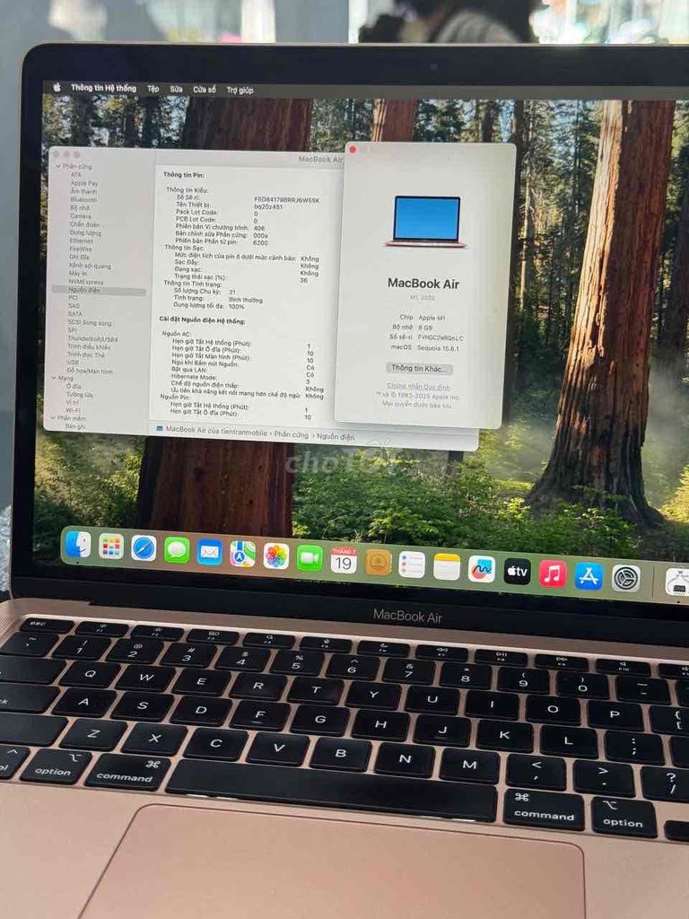 MacBook Air M1 13 inch 8GB/256GB Hồng Pin 94 99%. Mua bán Laptop tại Quận 5 Tp Hồ Chí Minh được đăng bởi Phan Thế Phong  hình 1