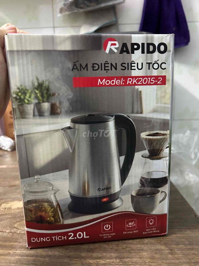 Ấm điện siêu tốc Rapido RK2015-2 2 lít. Mua bán Bếp, lò, đồ điện nhà bếp tại Quận 12 Tp Hồ Chí Minh được đăng bởi thanh thảo hình 1