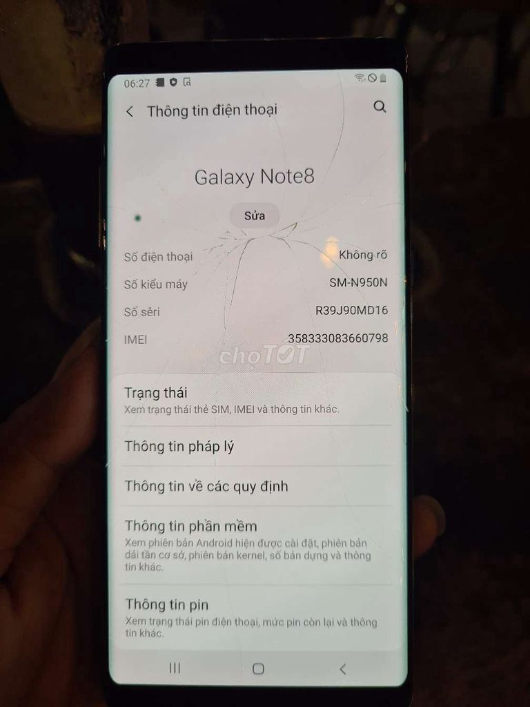 Samsung Galaxy Note 8 6/64 full chức năng. Mua bán Điện thoại tại Huyện Củ Chi Tp Hồ Chí Minh được đăng bởi Hoàng Nguyễn Hồng Ân hình 1
