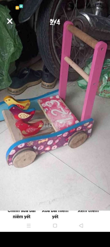 combo Xe tập đi Gỗ và ghế nhún 70k. Mua bán Mẹ và bé tại Quận 10 Tp Hồ Chí Minh được đăng bởi Lan viên hình 1