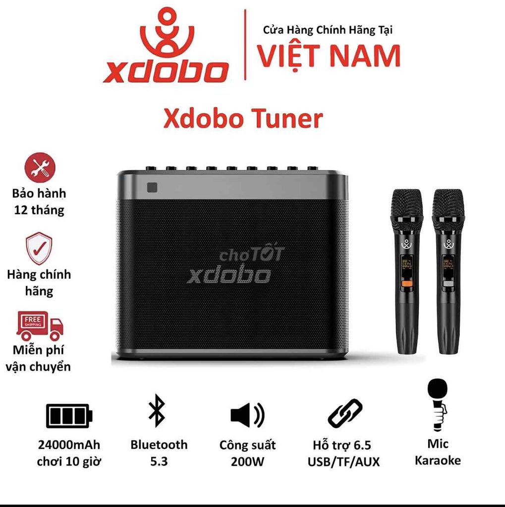 Loa Bluetooth Xdobo Tuner Đen 200W. Mua bán Tivi, Âm thanh tại Huyện Đồng Phú Bình Phước được đăng bởi Nguyễn Văn Phương hình 1